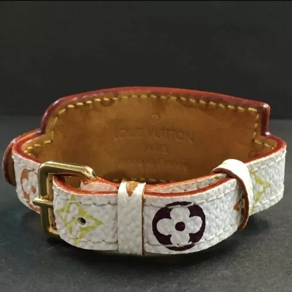Louis Vuitton Monogram Multicolor Porte Address Bracelet Bangle with bag and box